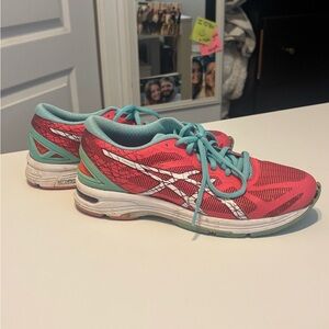 ASICS  Women's Running Shoes - Red and Green